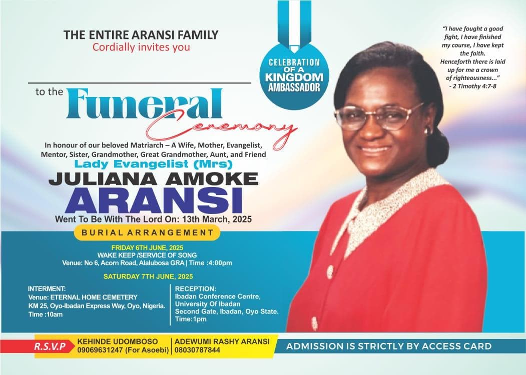 Evangelist Juliana Amoke Aransi (Interment) thumbnail